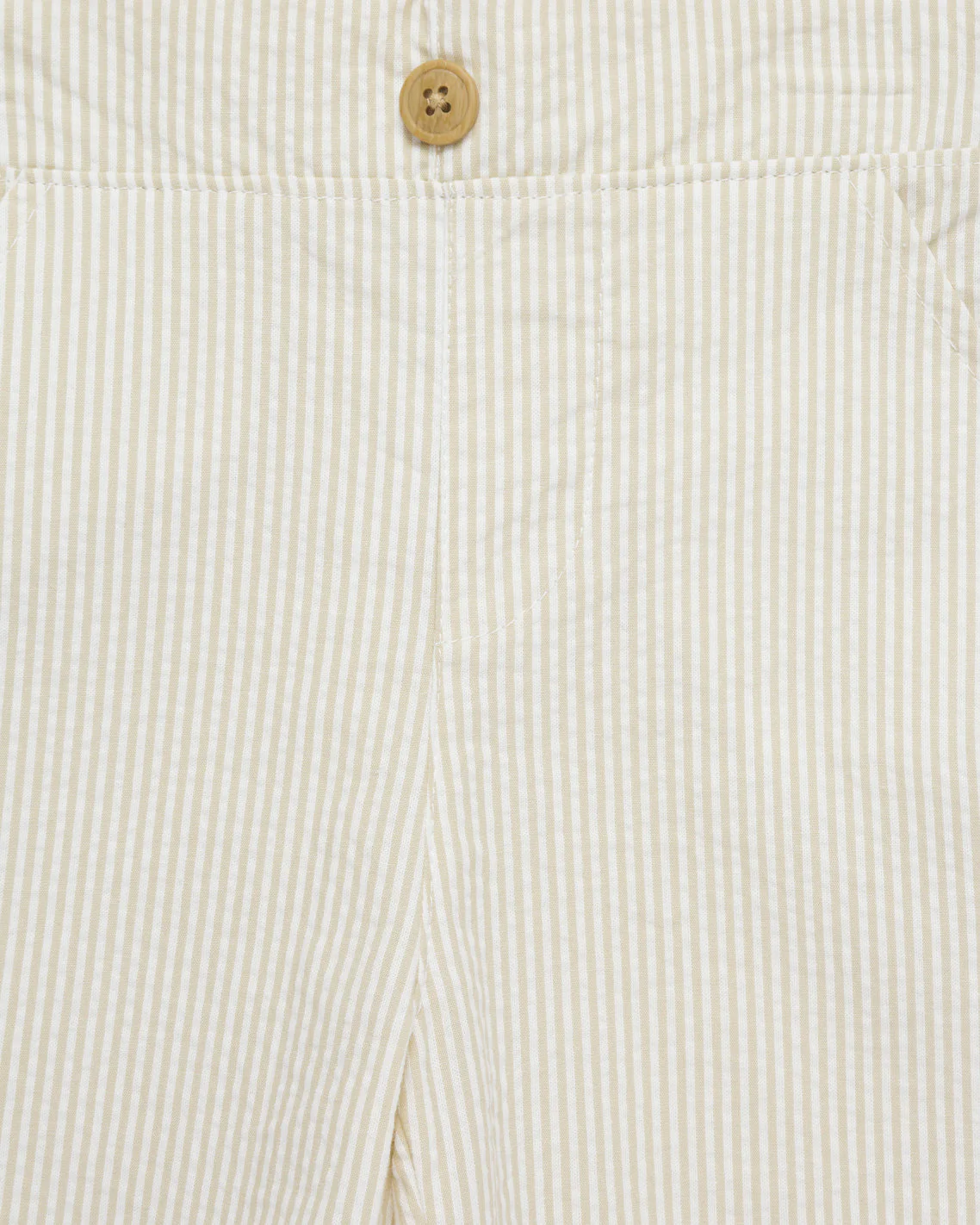Polo Seersucker Short Set in Beige - Image 2