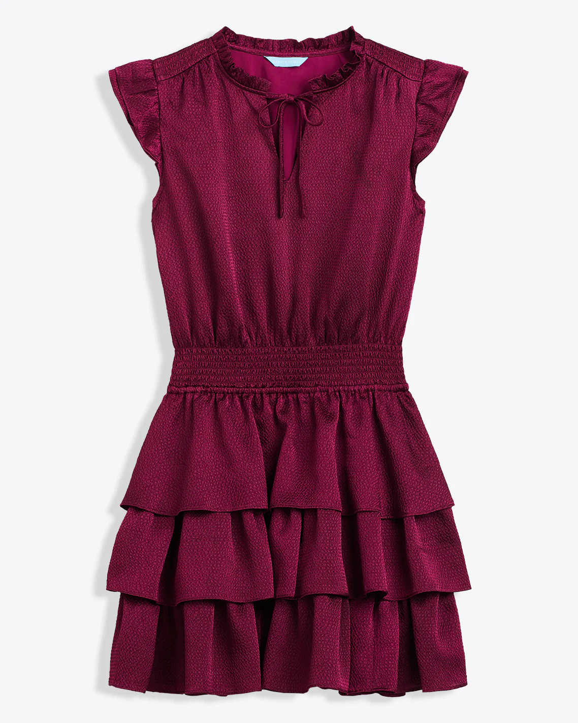 Alana Tiered Dress in Hammered Satin - Image 3