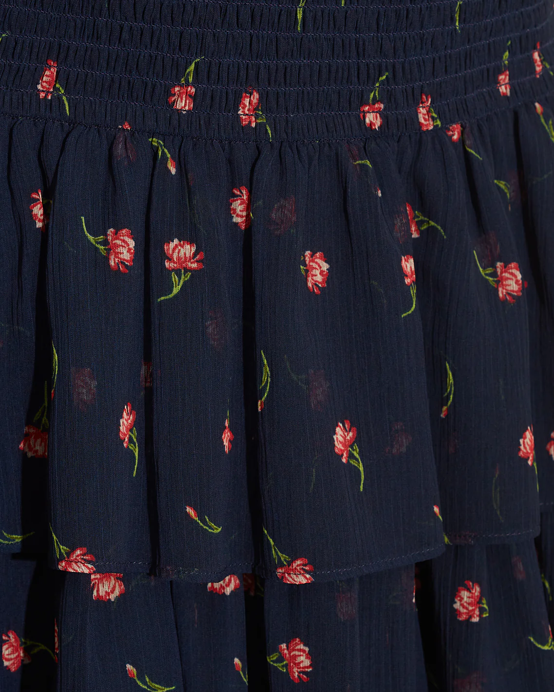 Alana Tiered Dress in Ditsy Autumn Flowers - Image 4