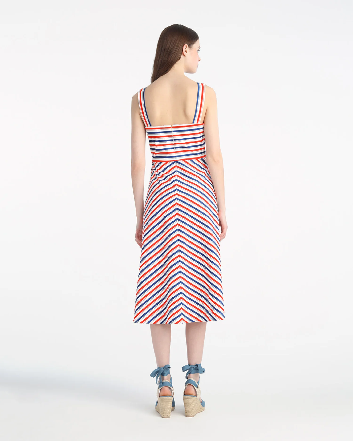 Angela Love Circle Midi Dress in Americana Stripes - Image 2