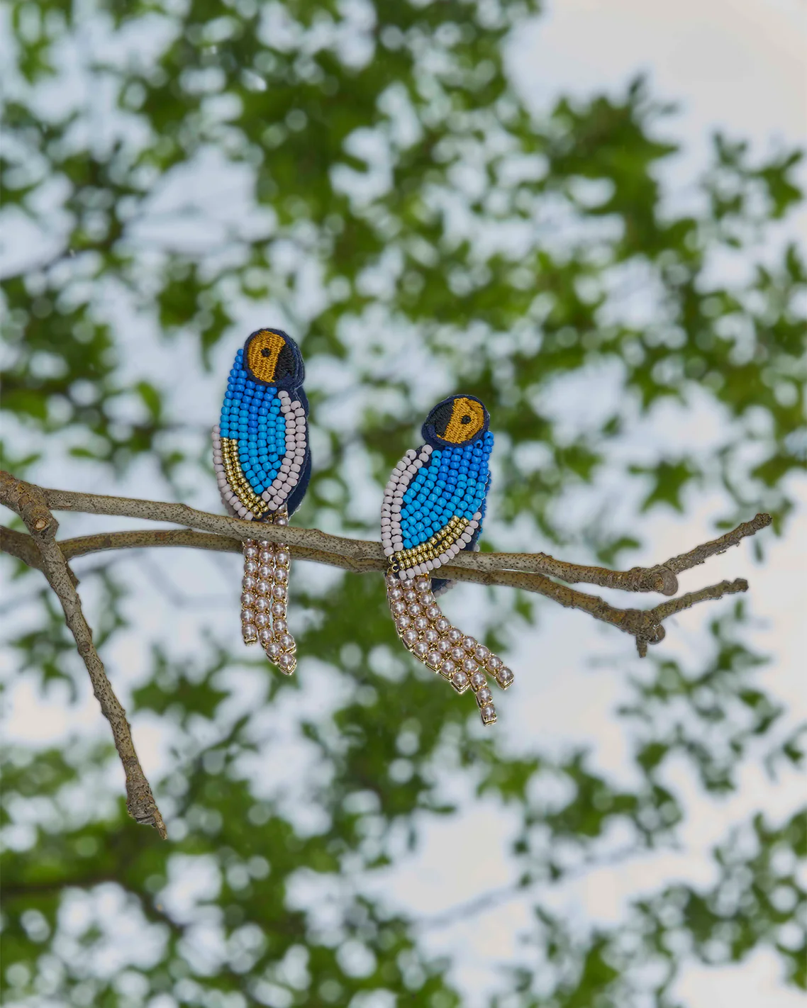 Beaded Parrot Earrings - Image 2