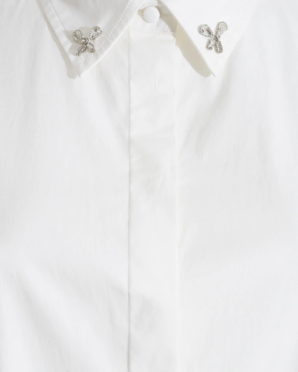 Button Down Top in White - Image 5