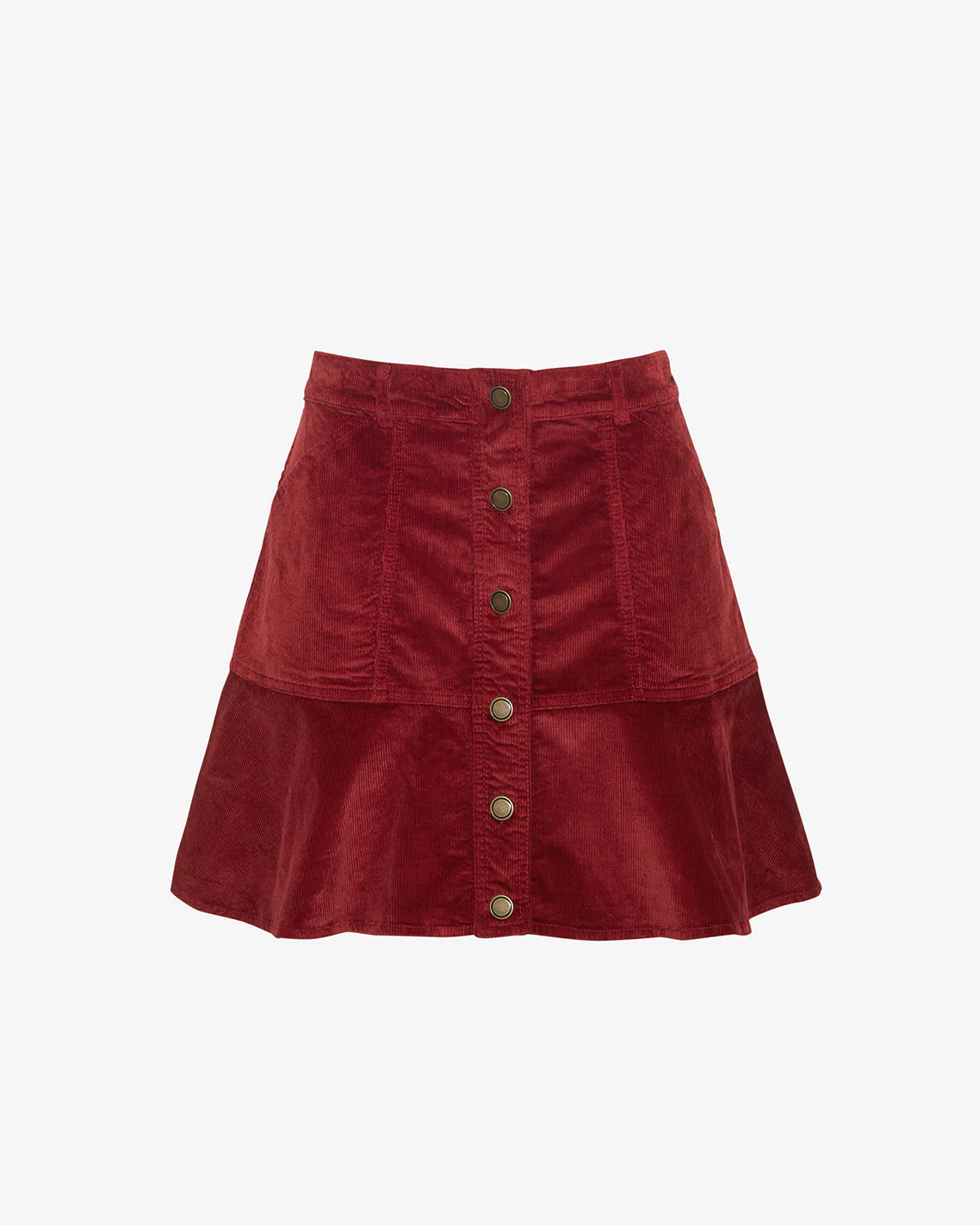 Button Front Corduroy Skirt - Image 3