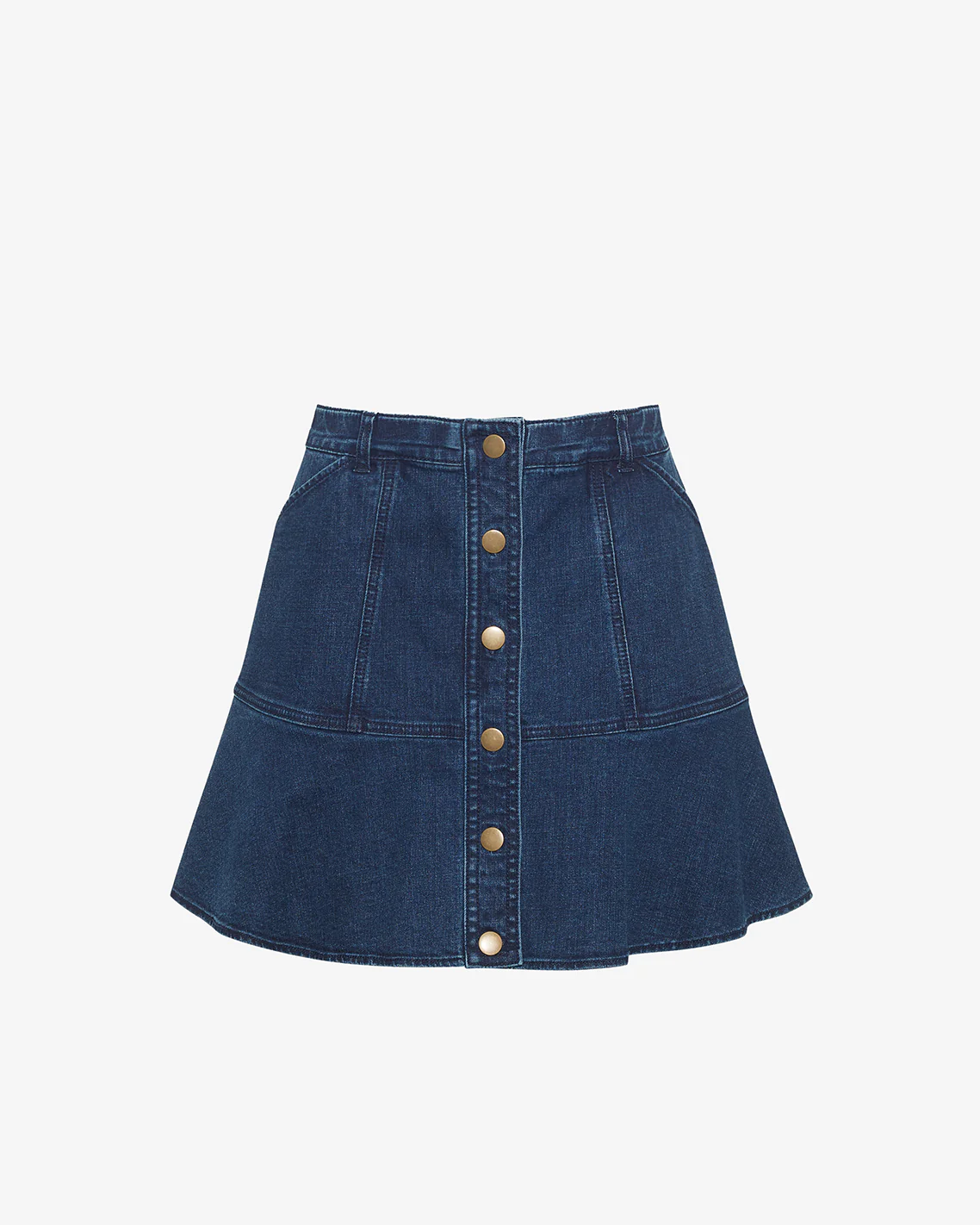 Button Front Denim Skirt - Image 3