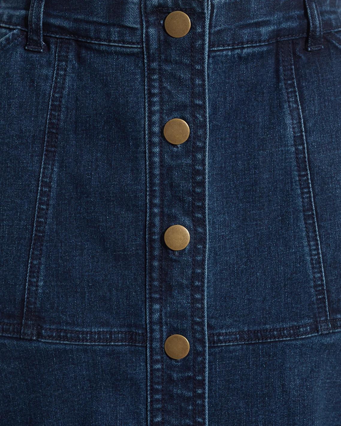 Button Front Denim Skirt - Image 5