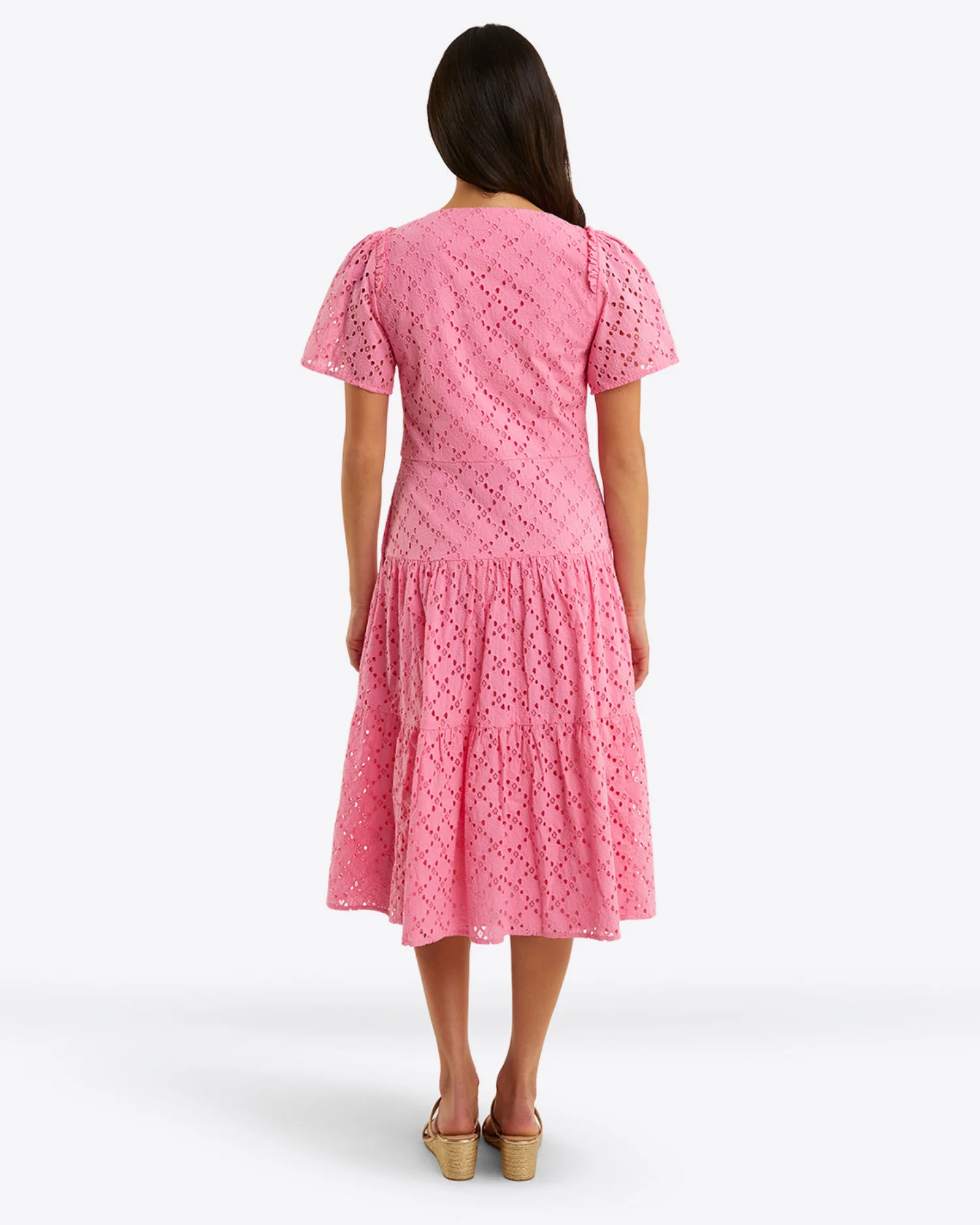 Caitlyn Midi Dress in Eyelet - Image 3