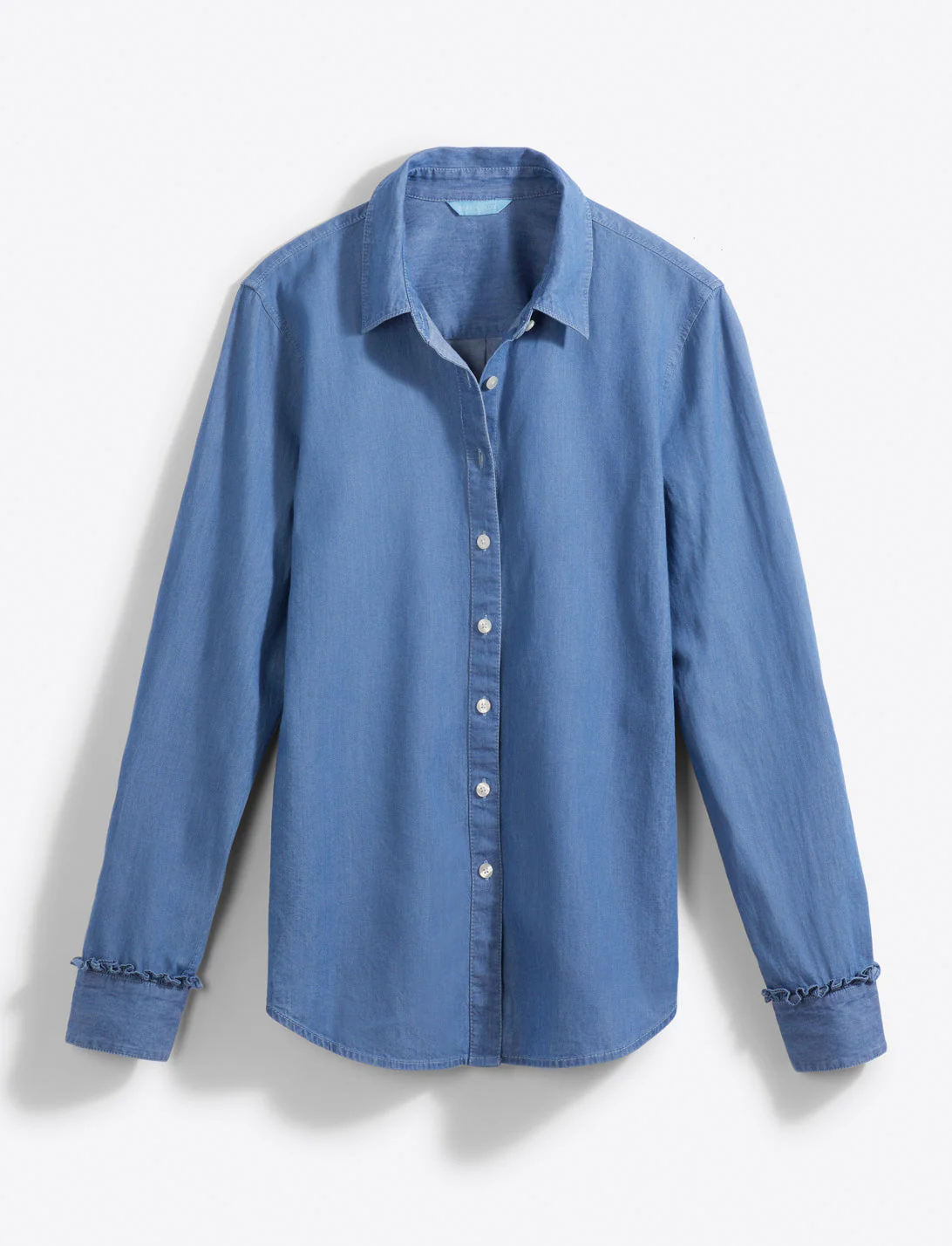 Button Down Top in Medium Wash - Image 4
