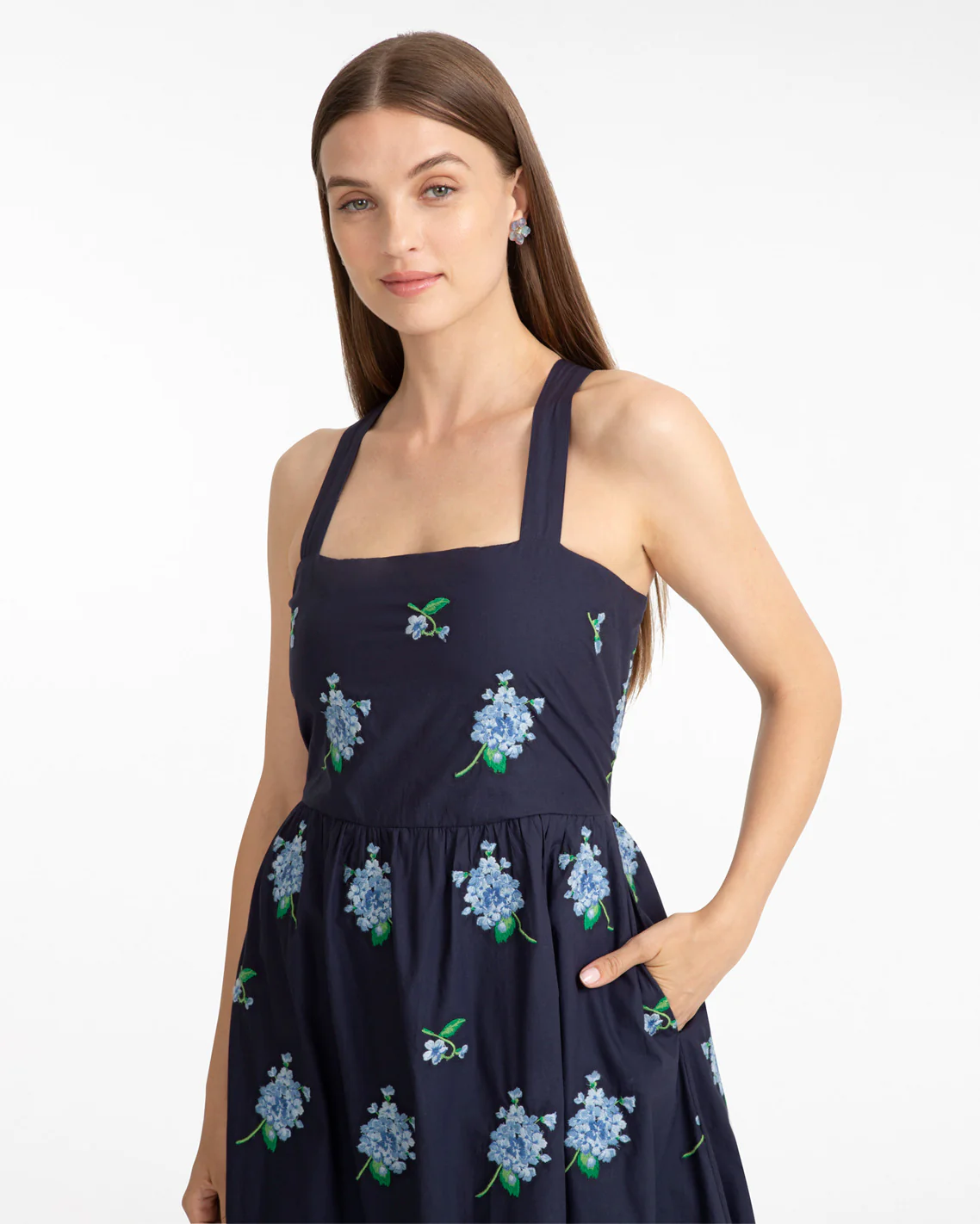 Cynthia Dress in Floral Embroidery - Image 5