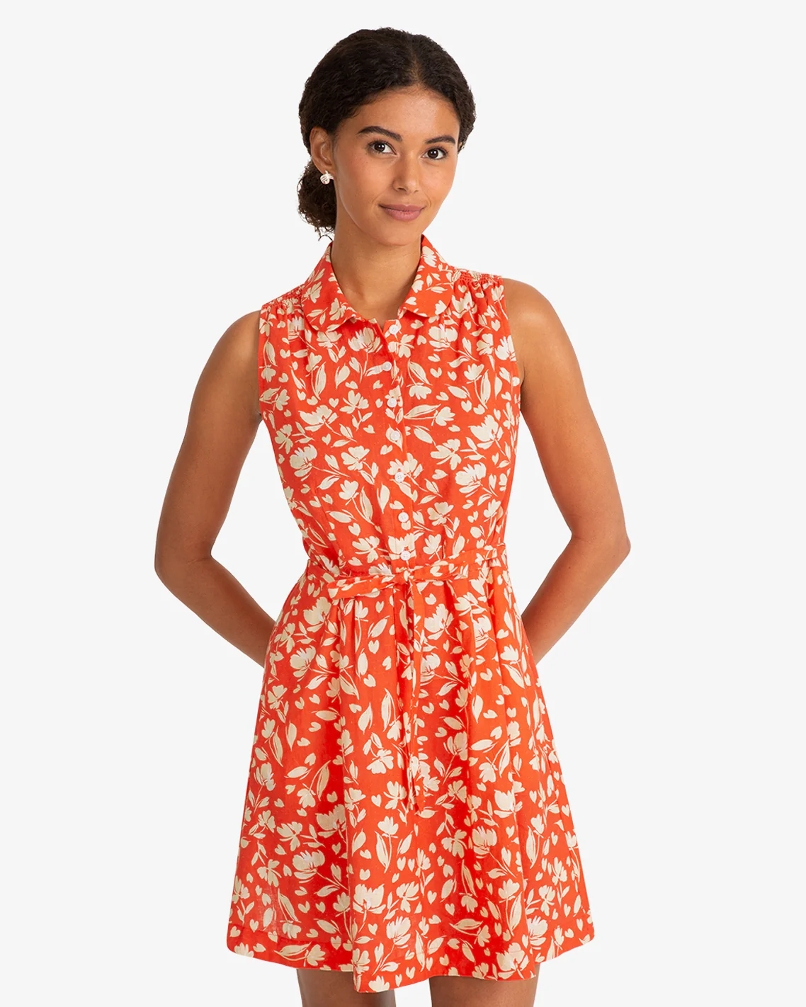 Cyrus Mini Dress in Floral Poppy - Image 2