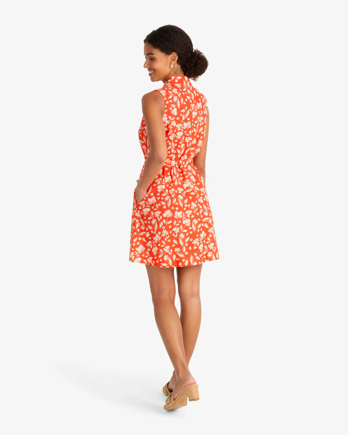Cyrus Mini Dress in Floral Poppy - Image 3
