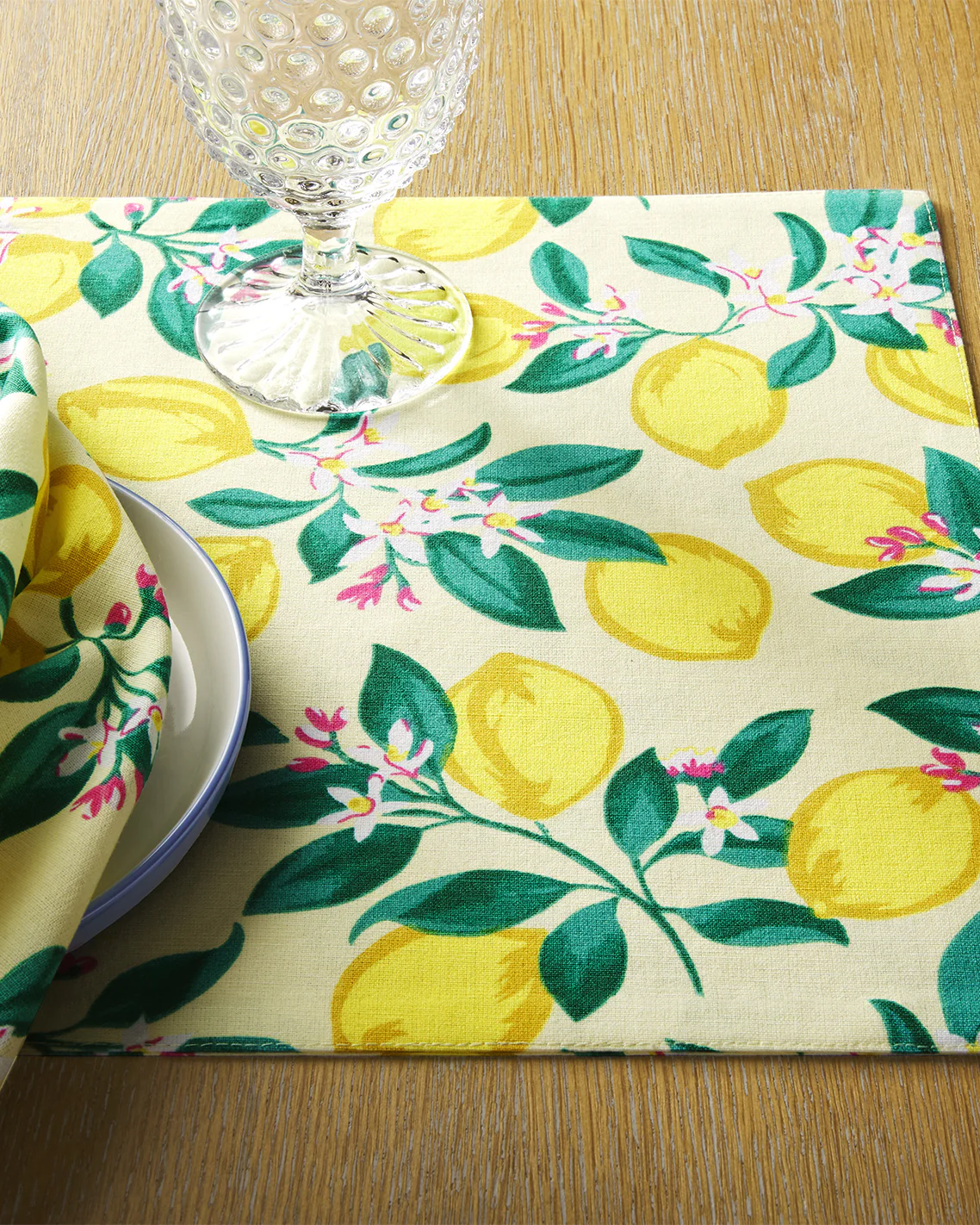 Lemon Blossom Reversible Placemat Set - Image 3
