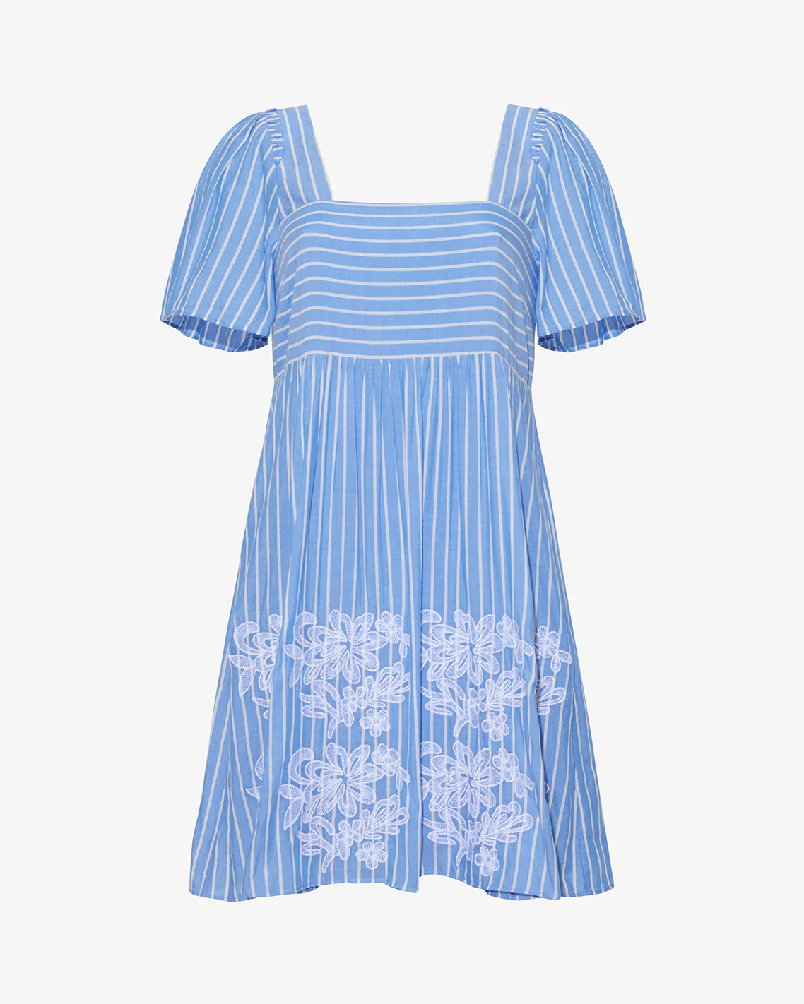 Dottie Babydoll Dress with Floral Embroidery - Image 2