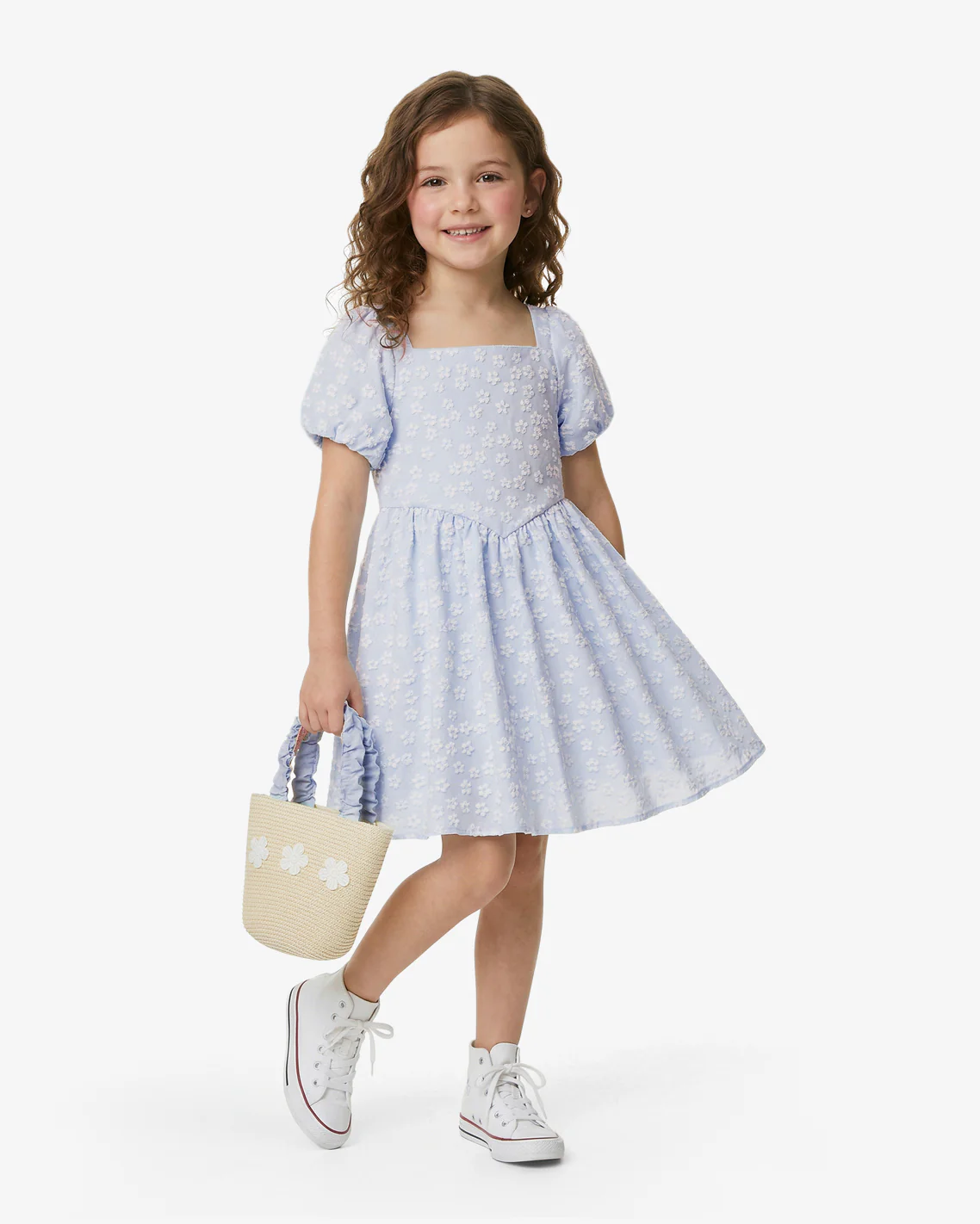 Floral Dress with Purse in Blue - Image 2