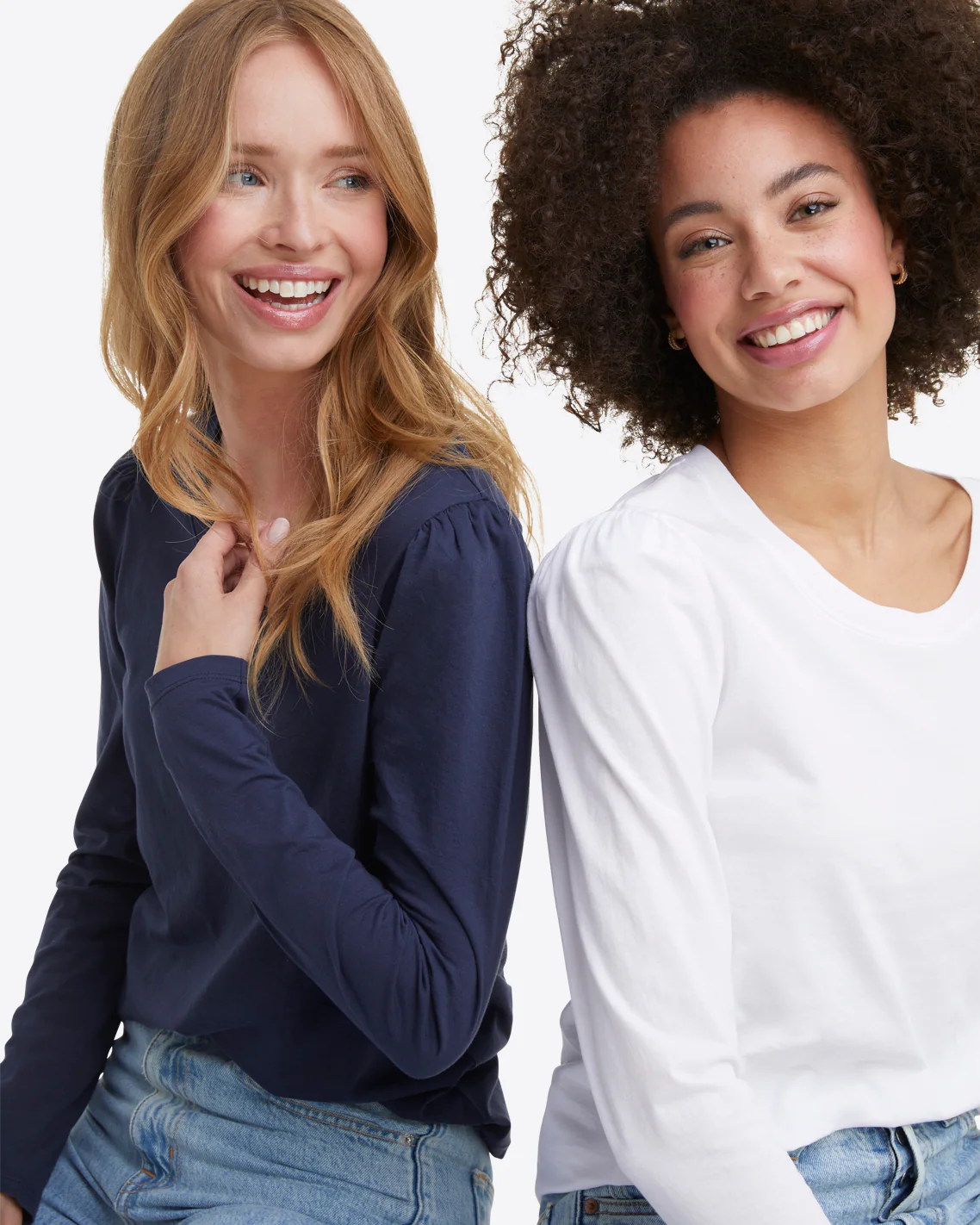 Long-Sleeve Easy Knit Top in White - Image 7