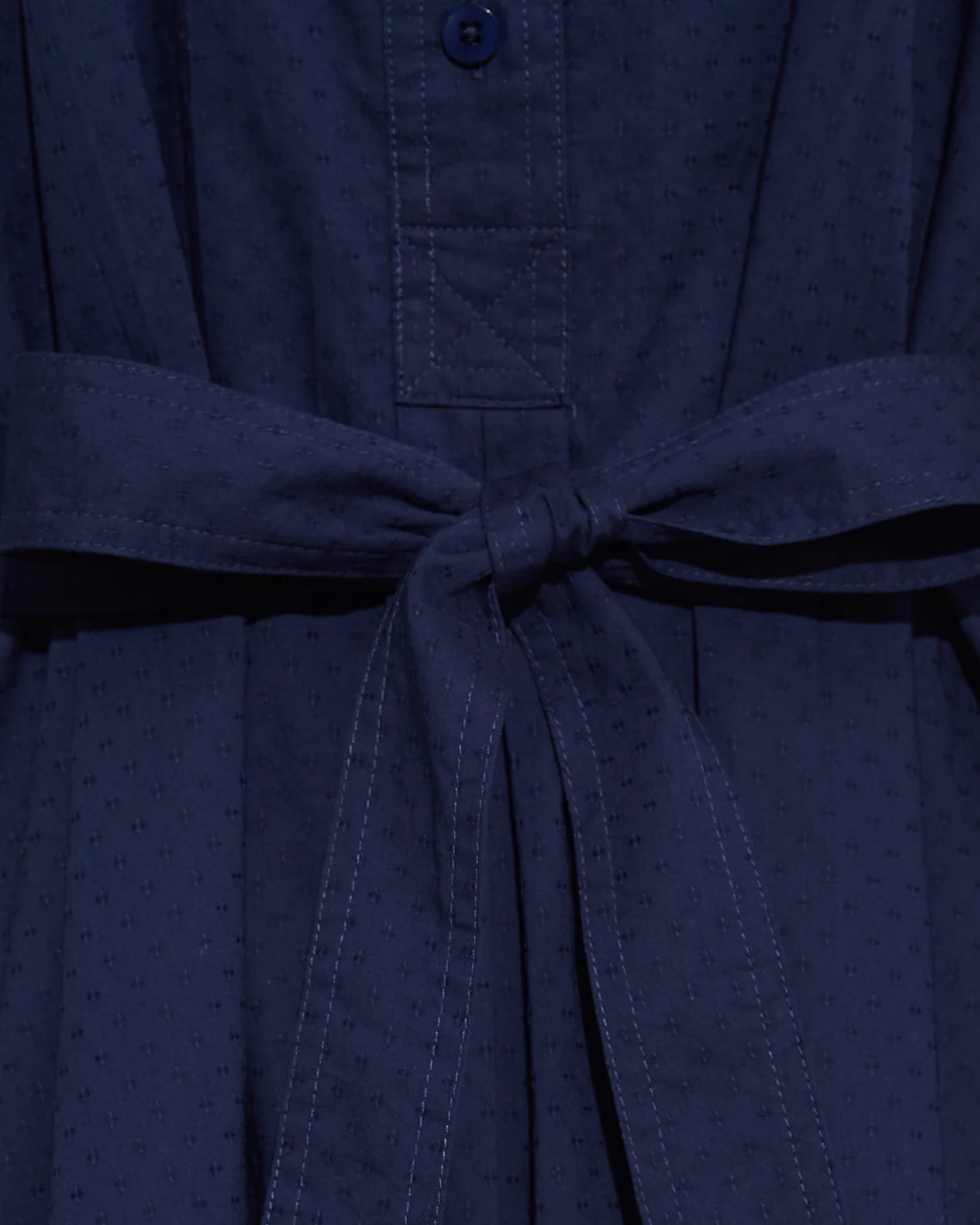 Ellie Pleated Shirtdress in Cotton Dobby - Image 4