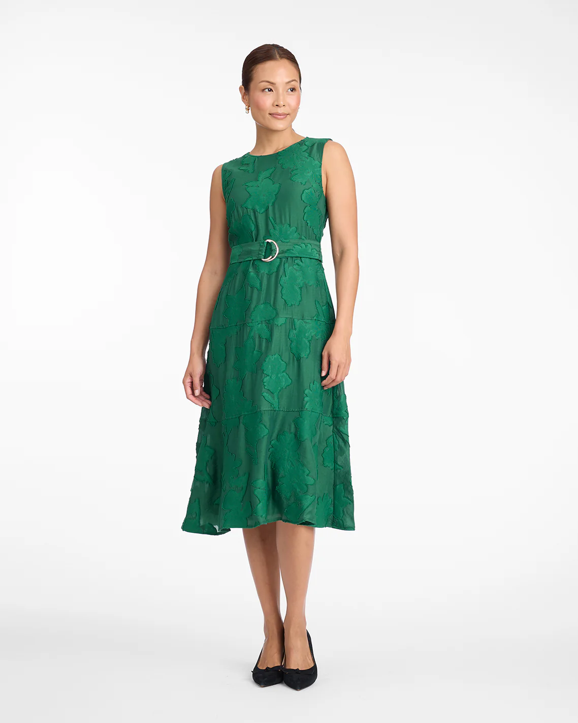 Elliston Midi Dress in Jacquard - Image 3