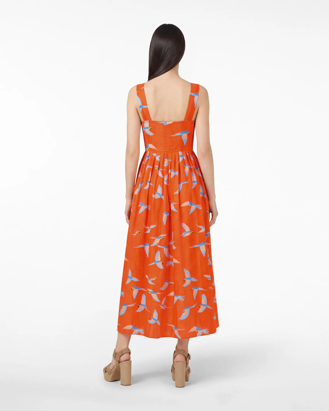 Esme Midi Dress in Parrot Print - Image 3