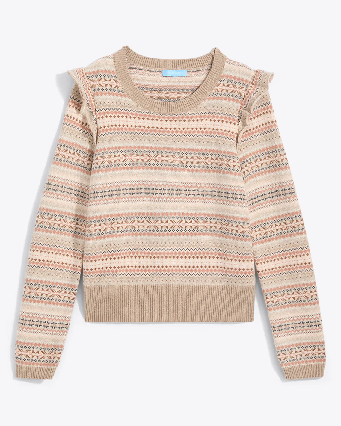 Fairisle Flutter Sleeve Sweater - Image 3