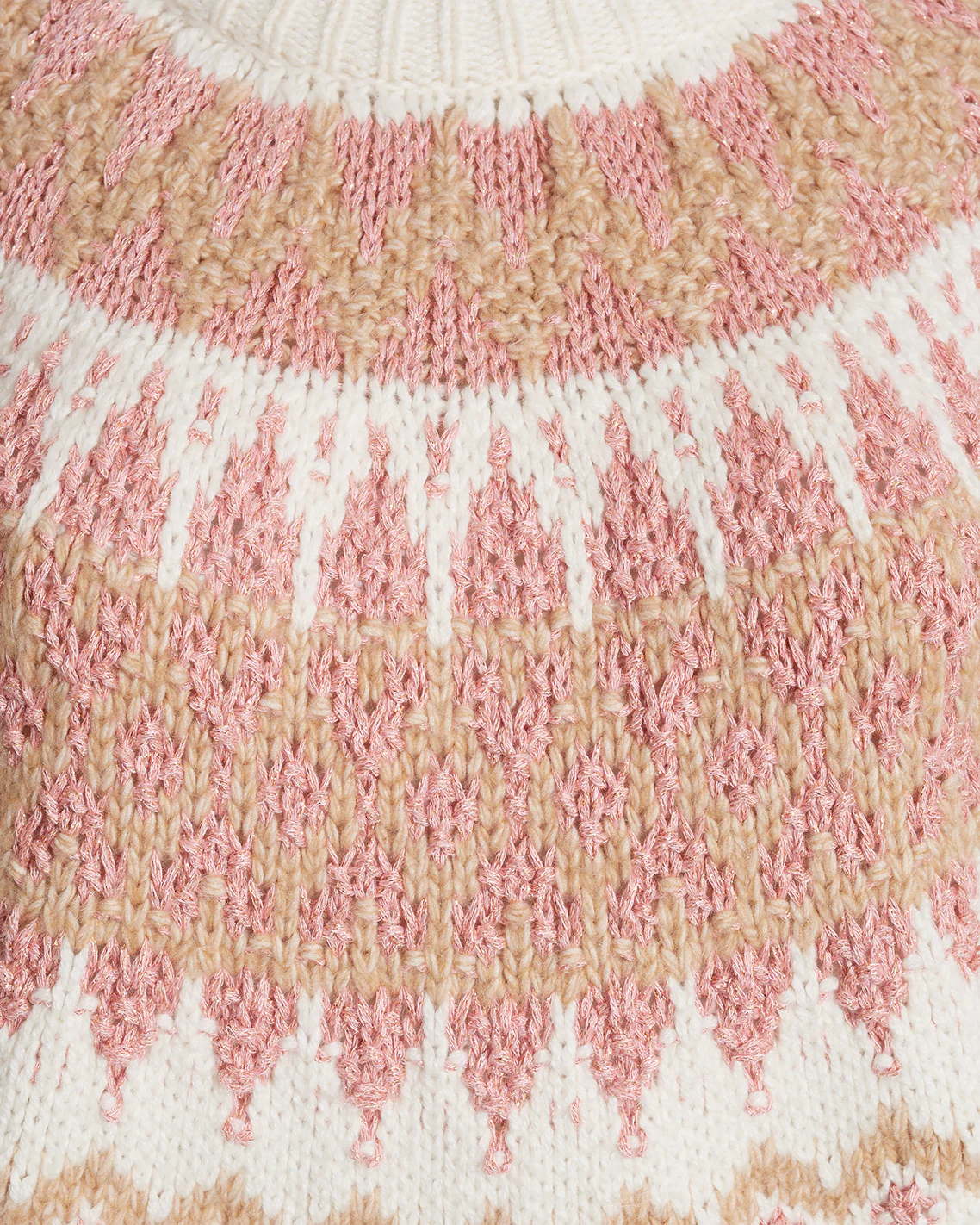 Fairisle Sweater in Magnolia White Multi - Image 6