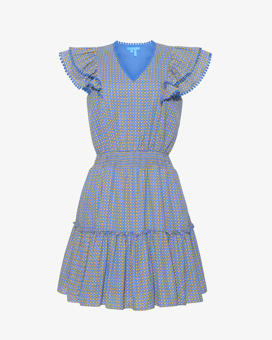 Gabby Mini Dress in Blue Dots - Image 3