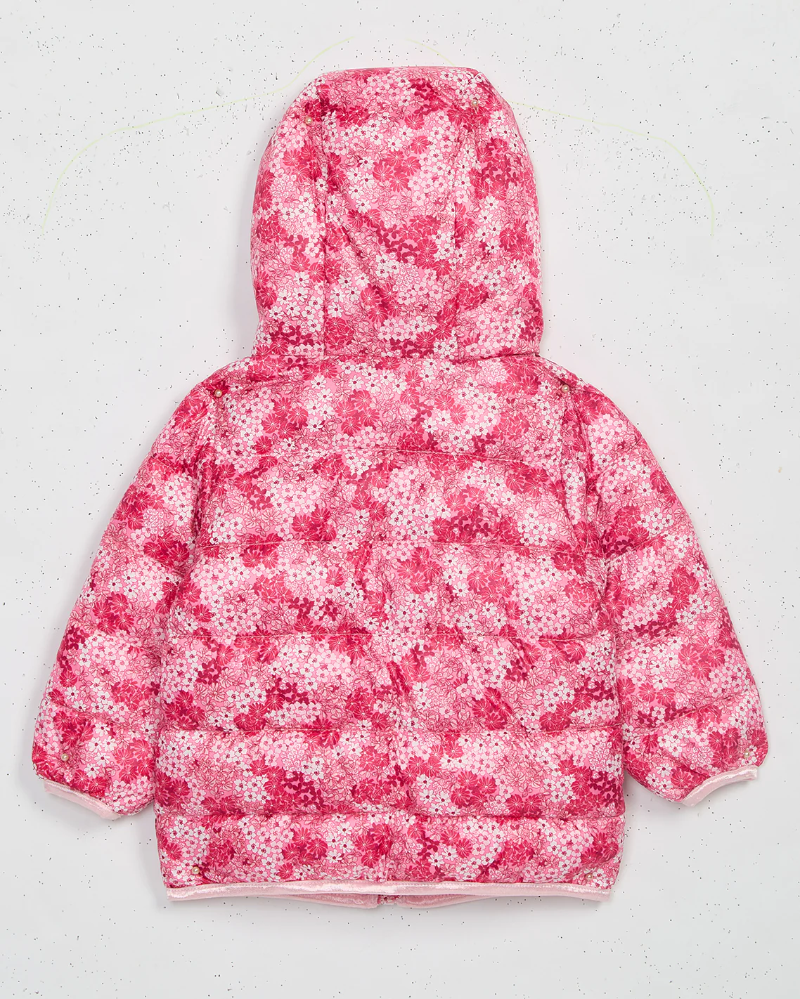 Girls Zip Up Printed Coat - Image 2