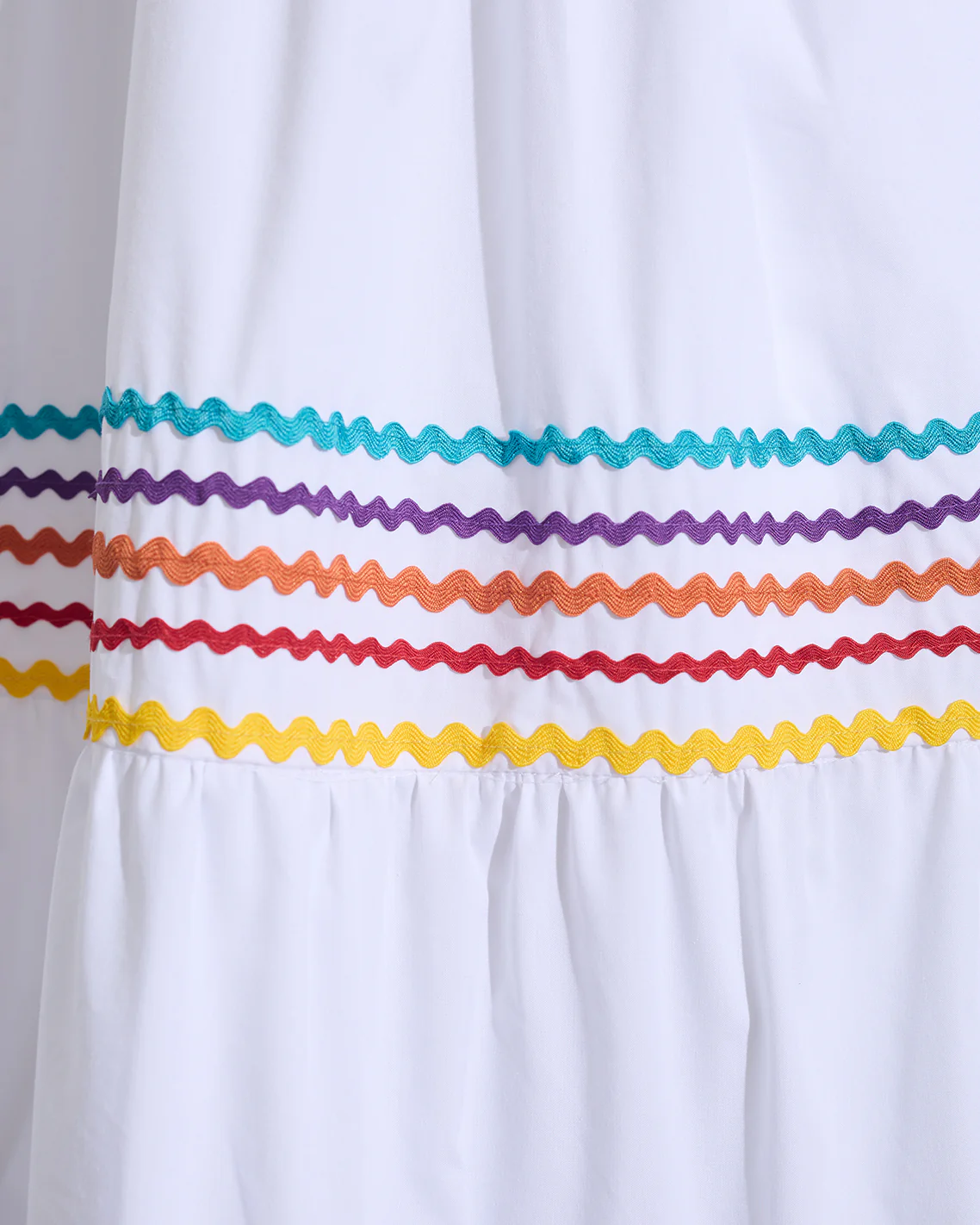 Hollie Midi Dress in Rainbow Ric Rac - Image 7
