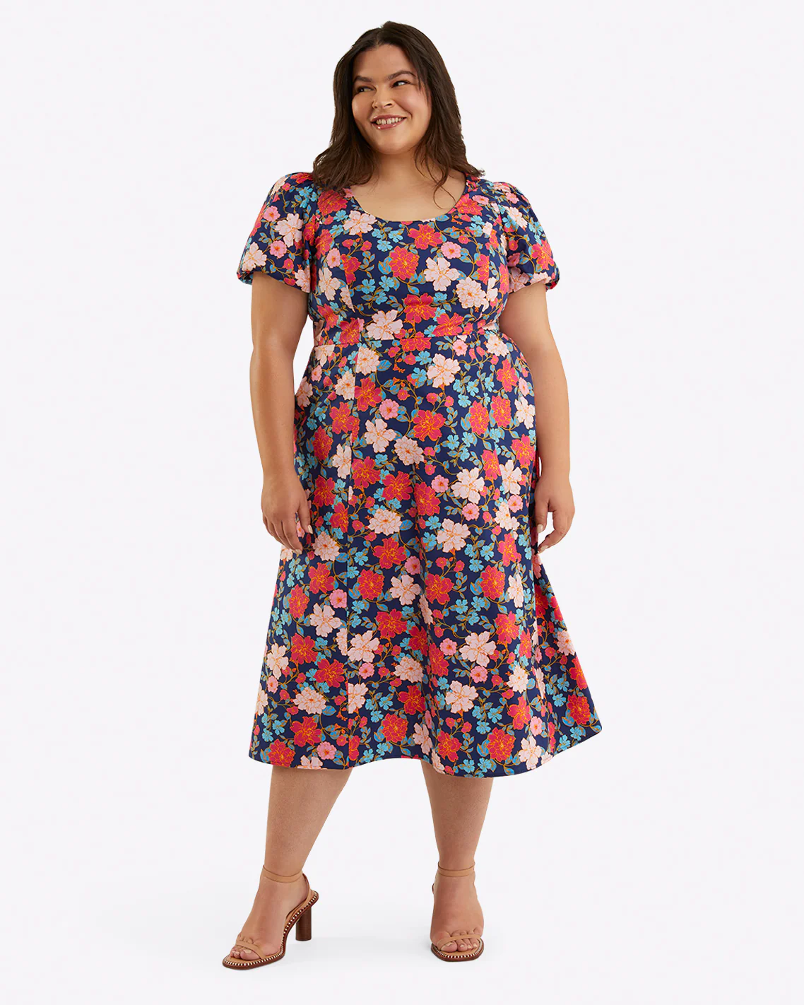 Julianne Midi Dress in Stretch Poplin - Image 4