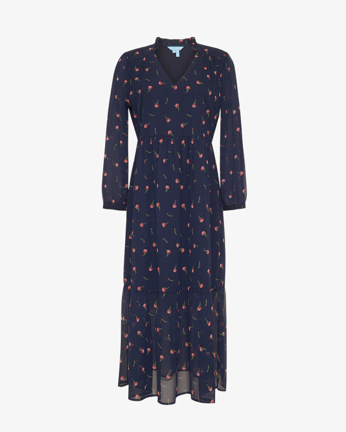Katie Midi Dress in Ditsy Autumn Flowers - Image 4