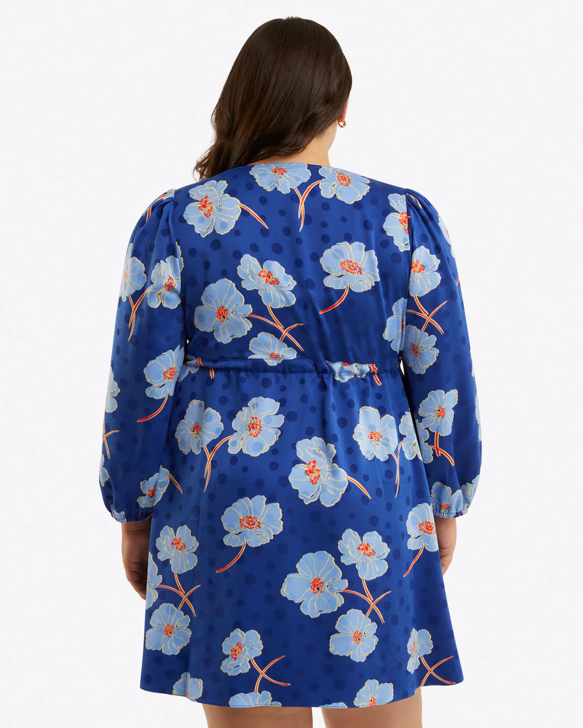 Kellie Babydoll Dress in Printed Dot Jacquard - Image 5