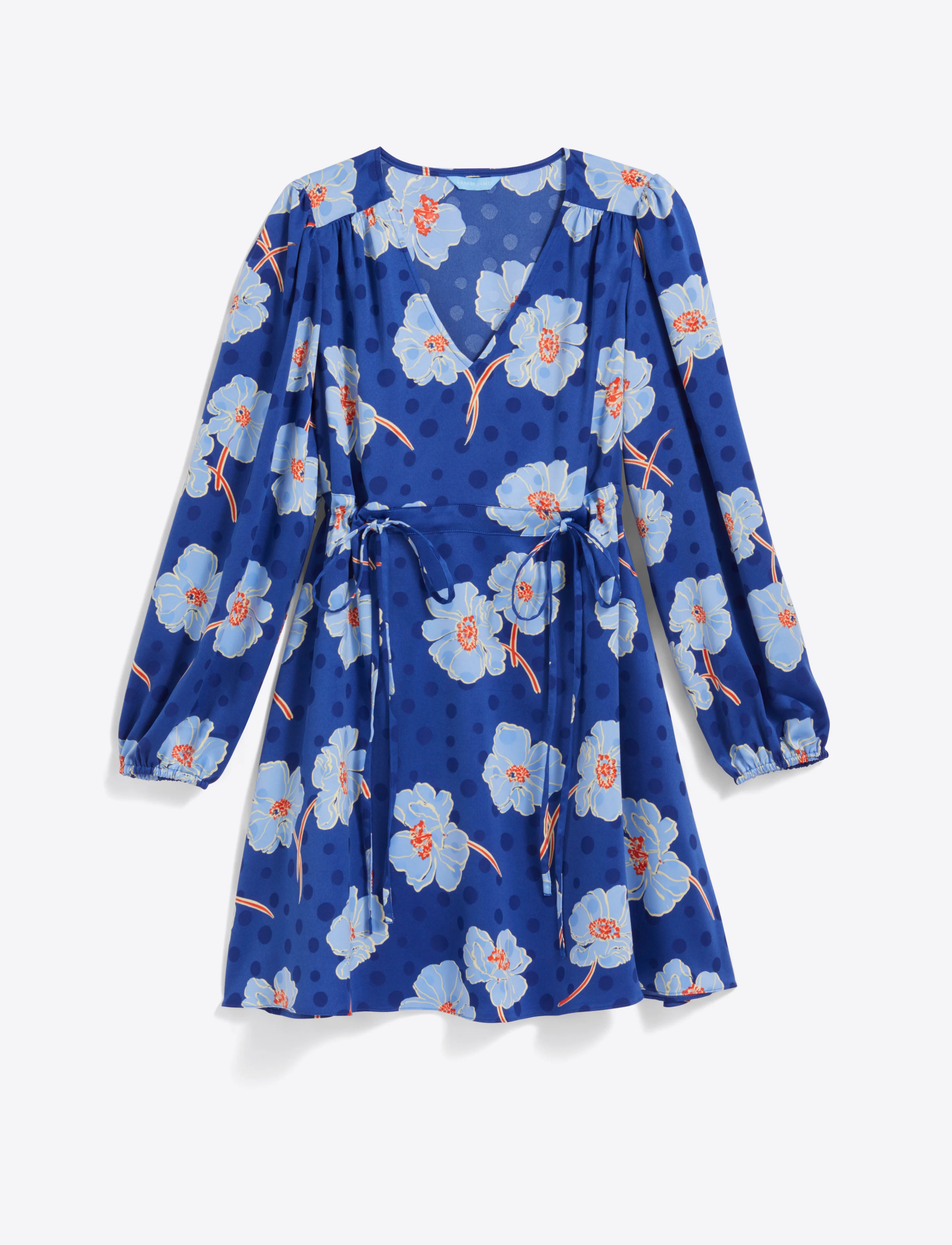 Kellie Babydoll Dress in Printed Dot Jacquard - Image 7