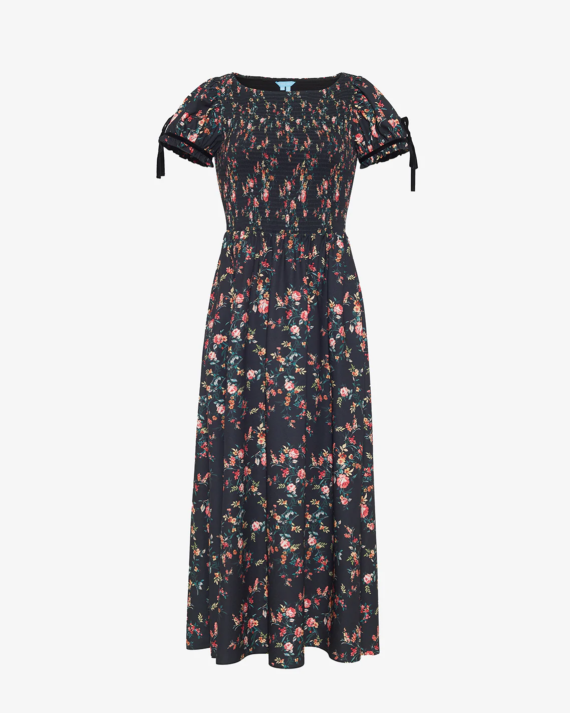Kelsey Smocked Midi Dress in Garden Rose - Image 3
