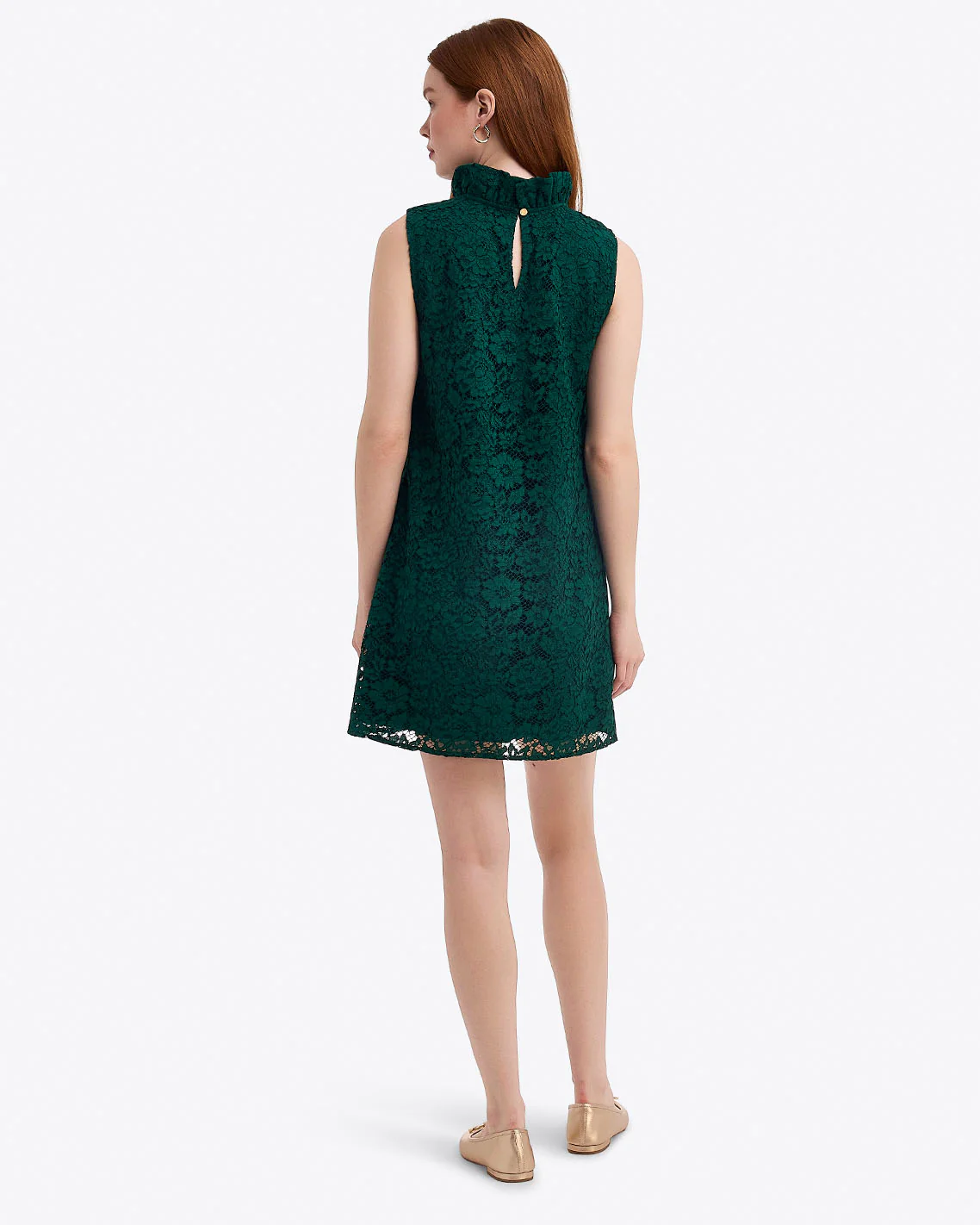 Lindsay Sleeveless Shift Dress in Lace - Image 2