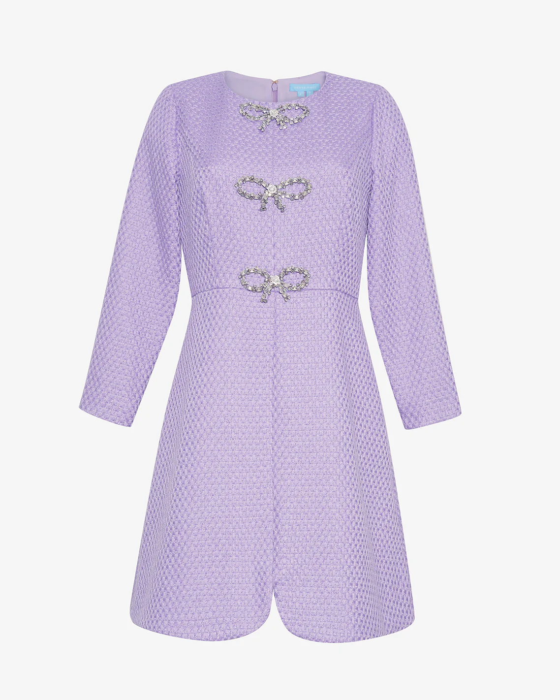 Long-Sleeve Sadie Shift Dress in Lilac - Image 3