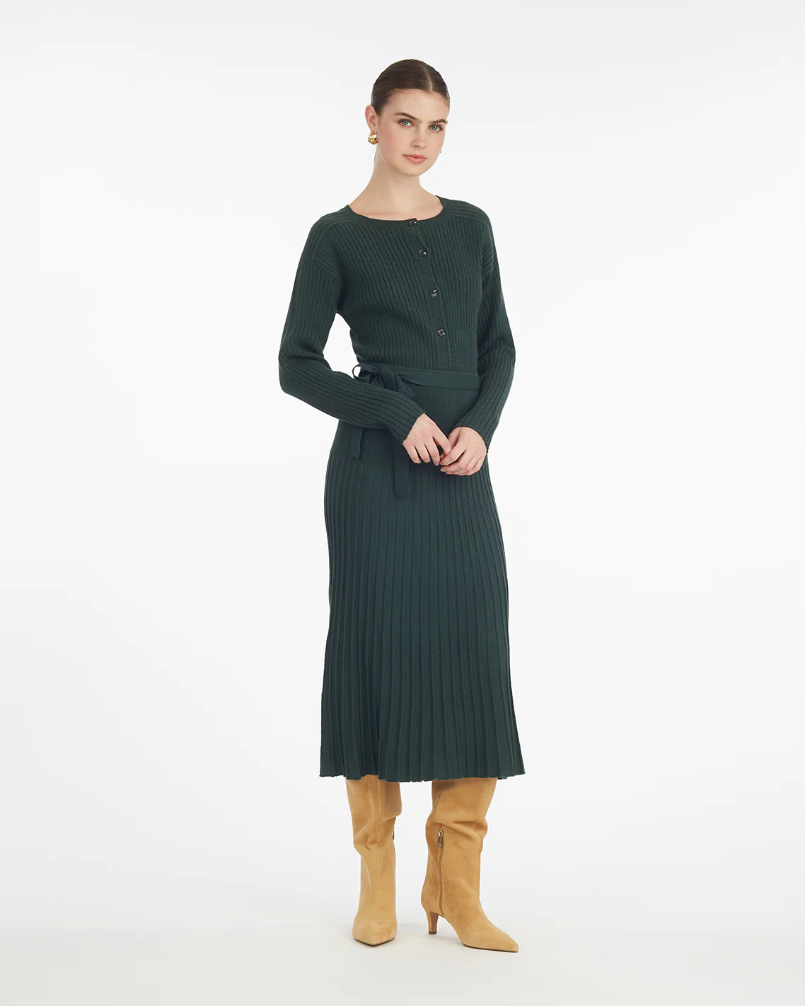 Luxe Pleated Maxi Skirt - Image 3