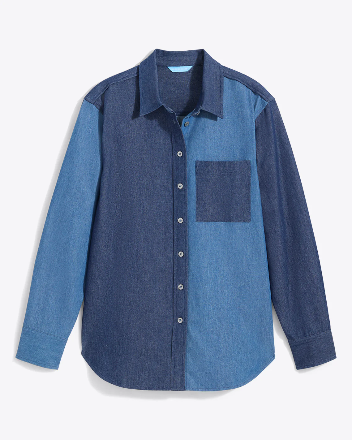 Lynn Long Sleeve Top in Chambray - Image 3