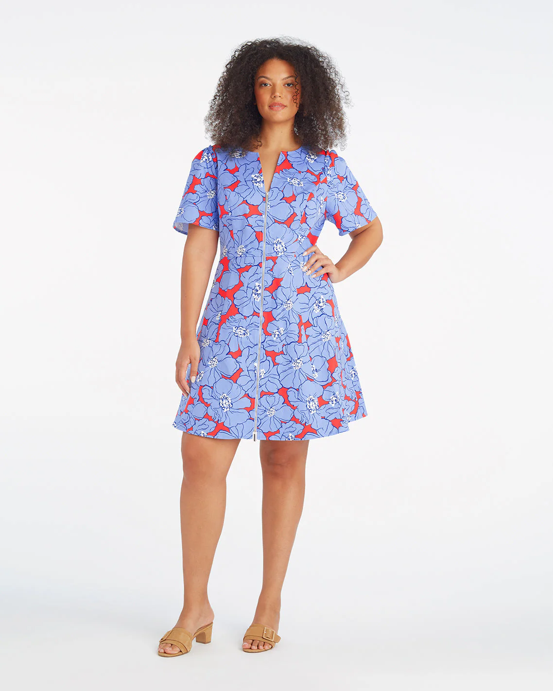 Mae Love Circle Mini Dress in Floating Floral - Image 3