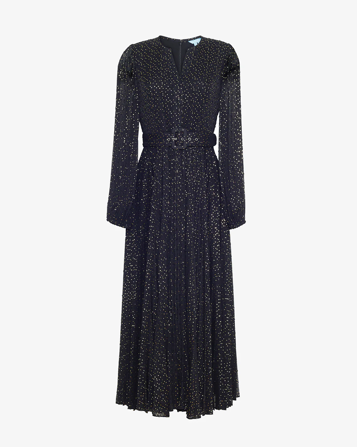 Maybelle Belted Midi Dress in Foil Dot - Image 4