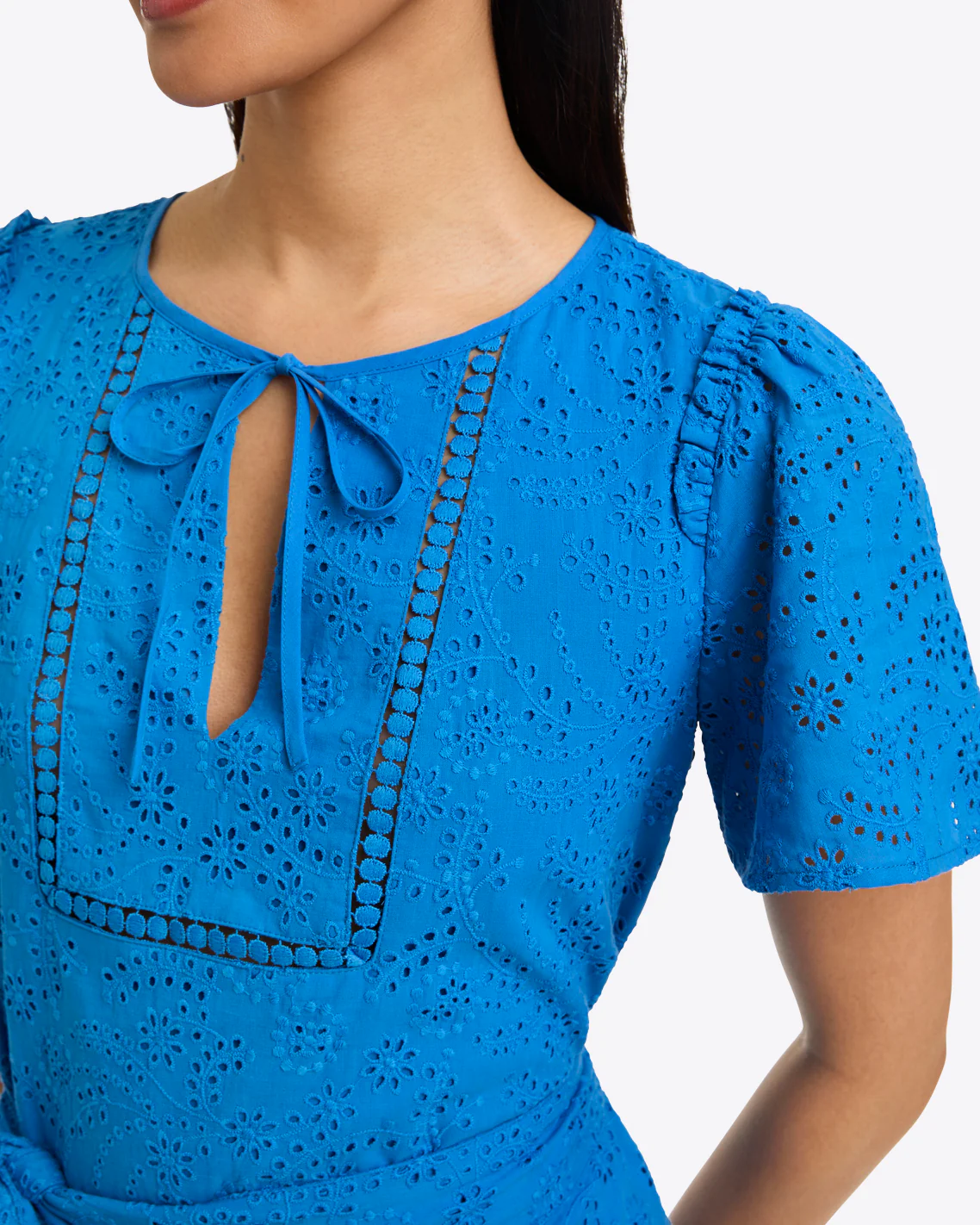 Mia Midi Dress in Eyelet - Image 3