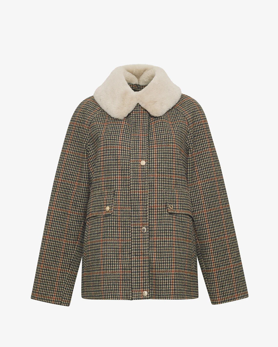 Mini Check Cropped Barn Jacket - Image 4