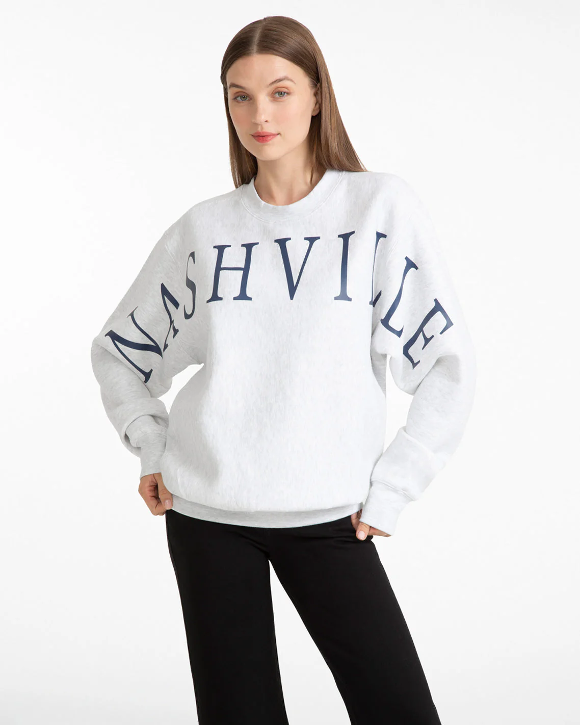 Nashville Crewneck Sweatshirt in Grey - Image 5