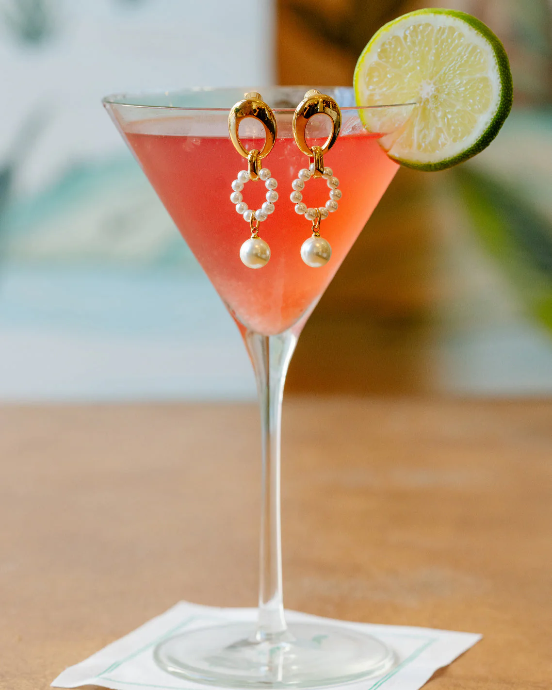 Pearl Drop Earrings - Image 2