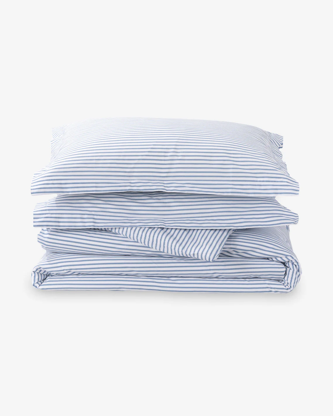 Amy Stripe Cotton Percale Duvet Set - Image 6