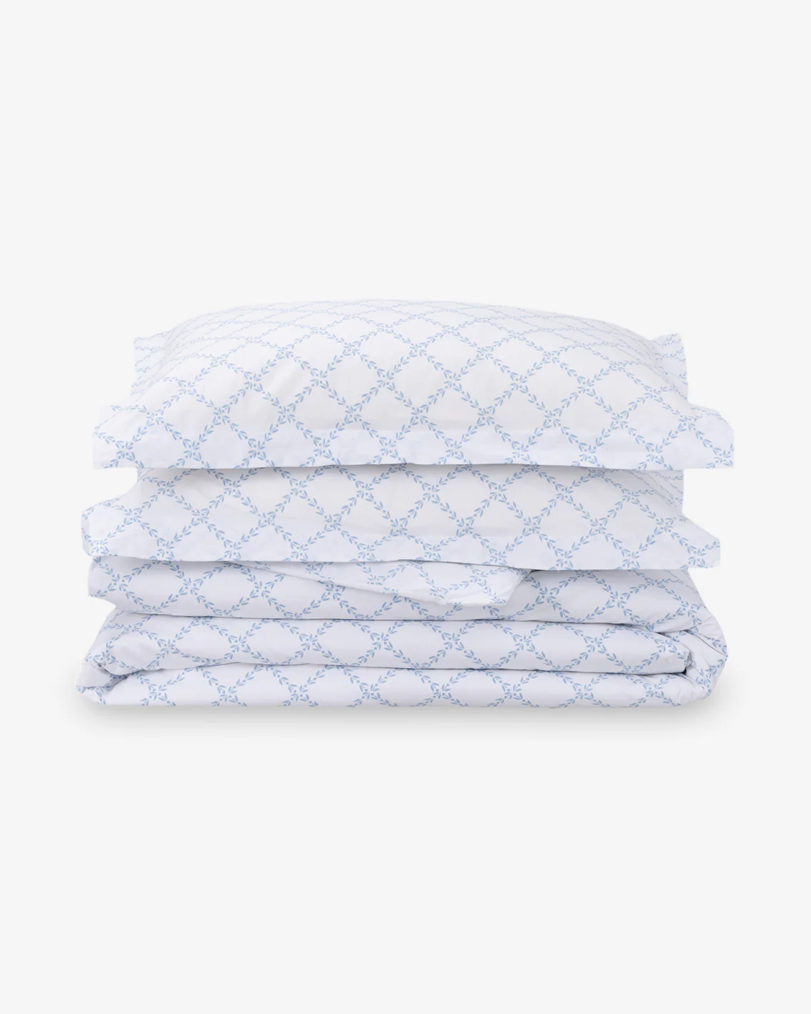 Amy Lattice Cotton Percale Duvet Set - Image 6
