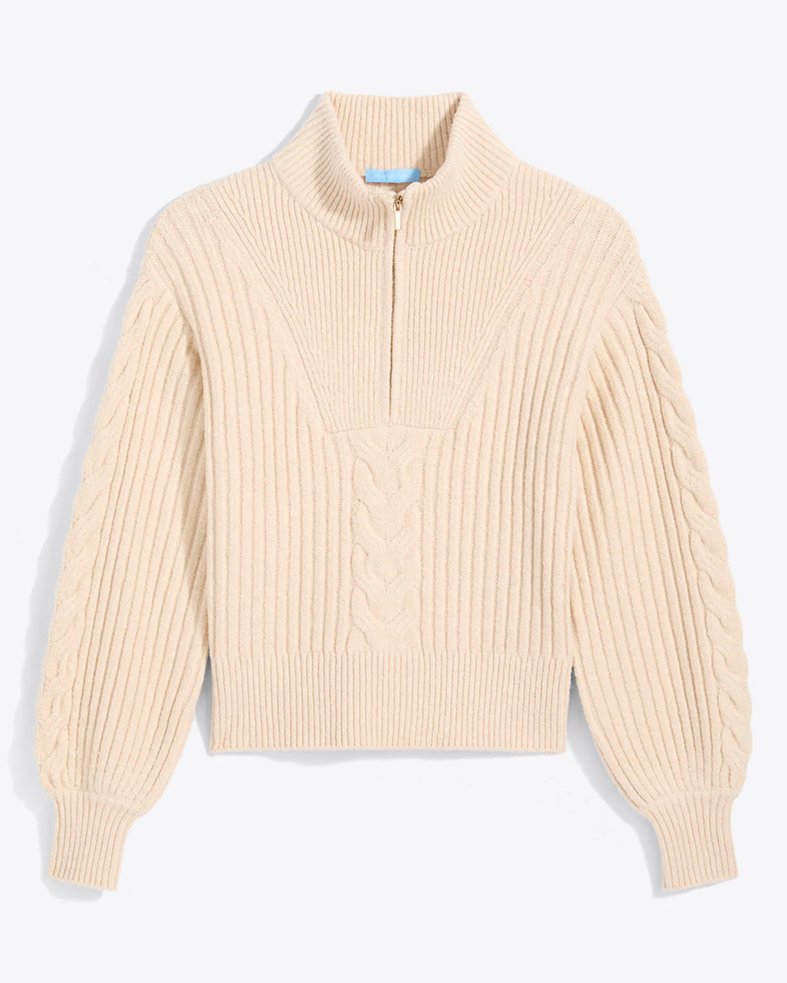 Quarter Zip Cableknit Sweater - Image 5