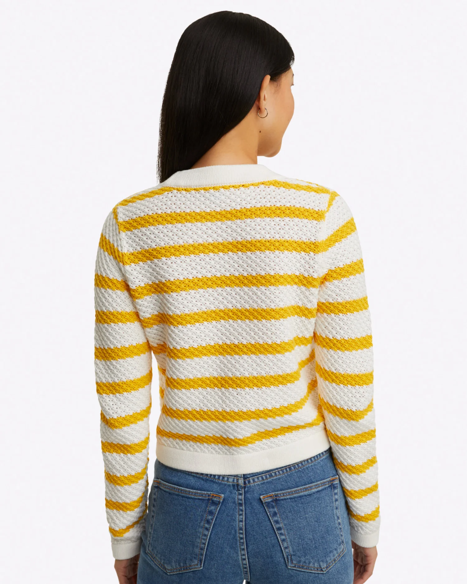 Rita V-Neck Cardigan in Cotton - Image 3