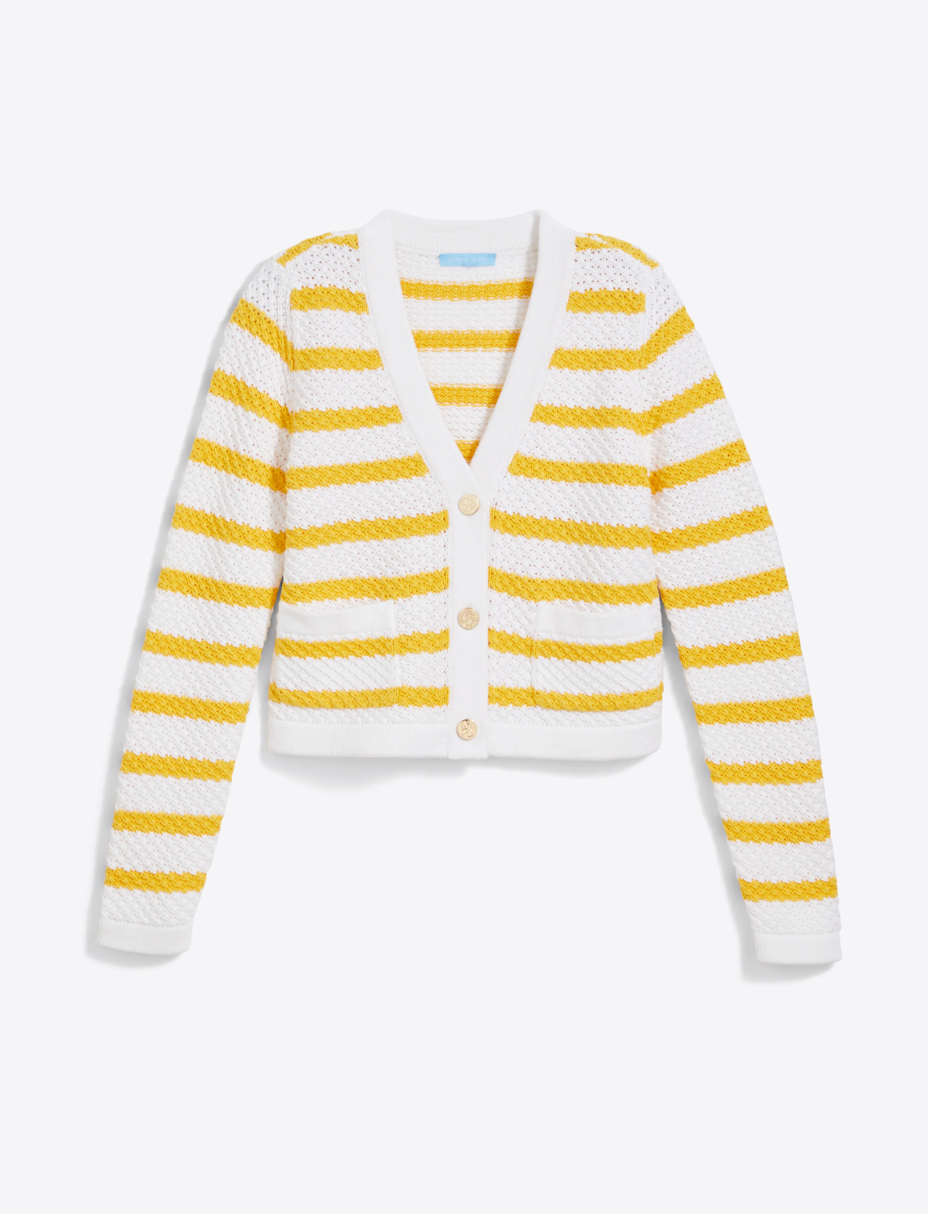 Rita V-Neck Cardigan in Cotton - Image 4