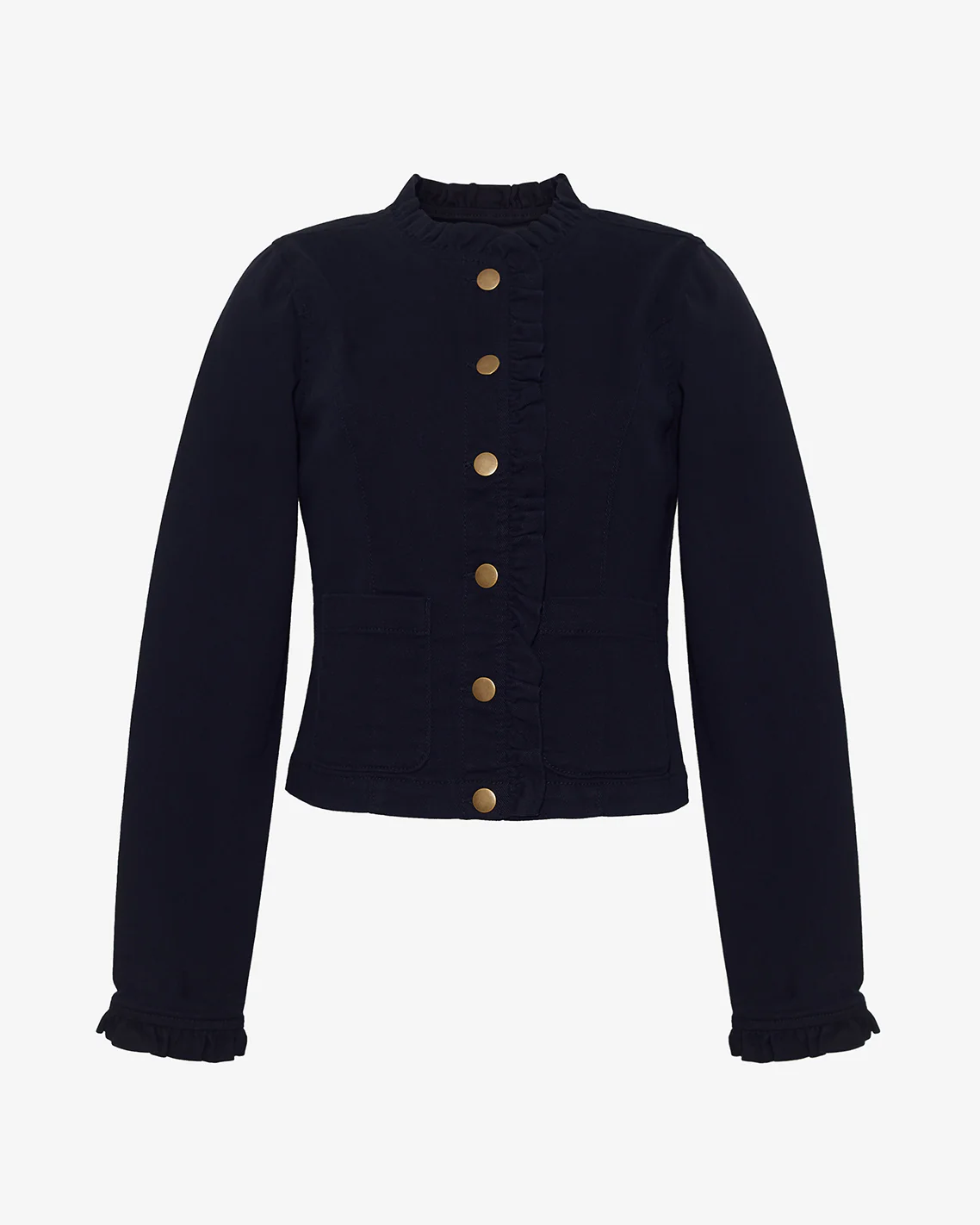 Ruffle Denim Jacket - Image 3