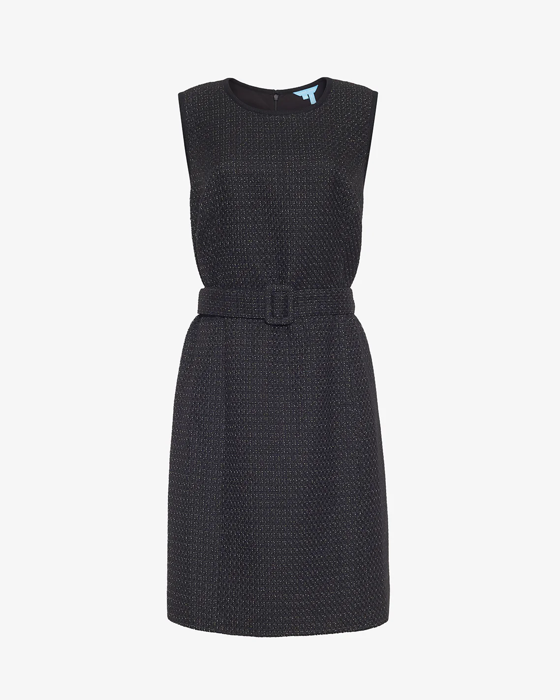 Sadie Belted Shift Dress in Tweed - Image 3