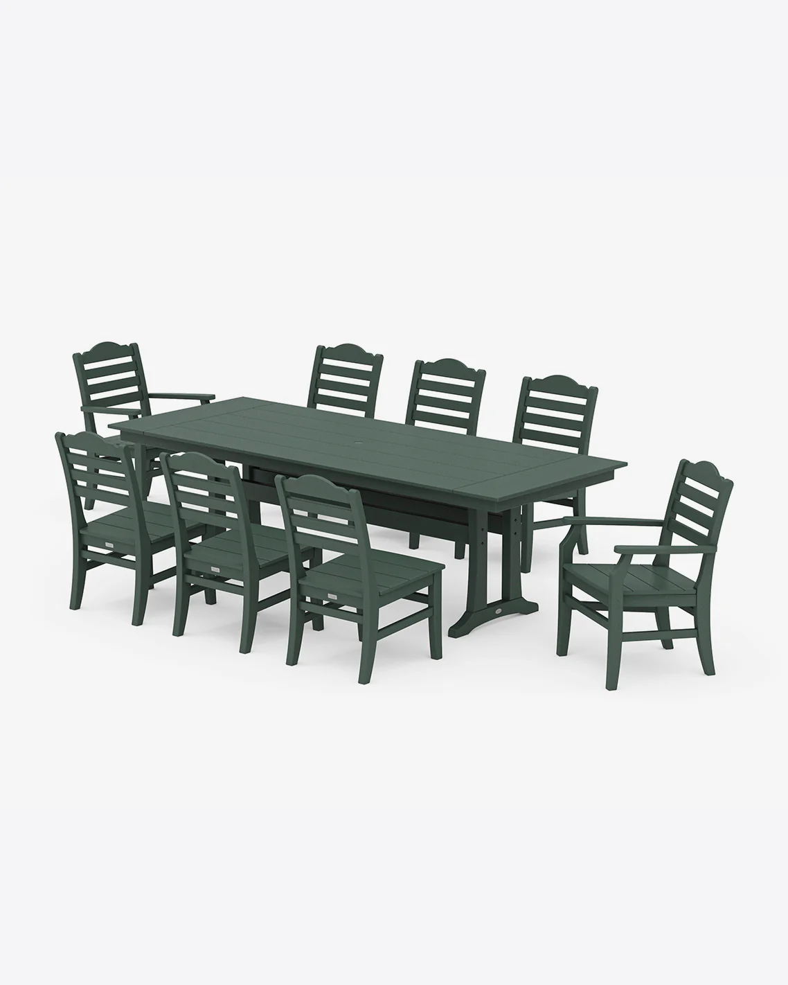 Savannah 9-Piece Farmhouse Dining Set with Trestle Legs