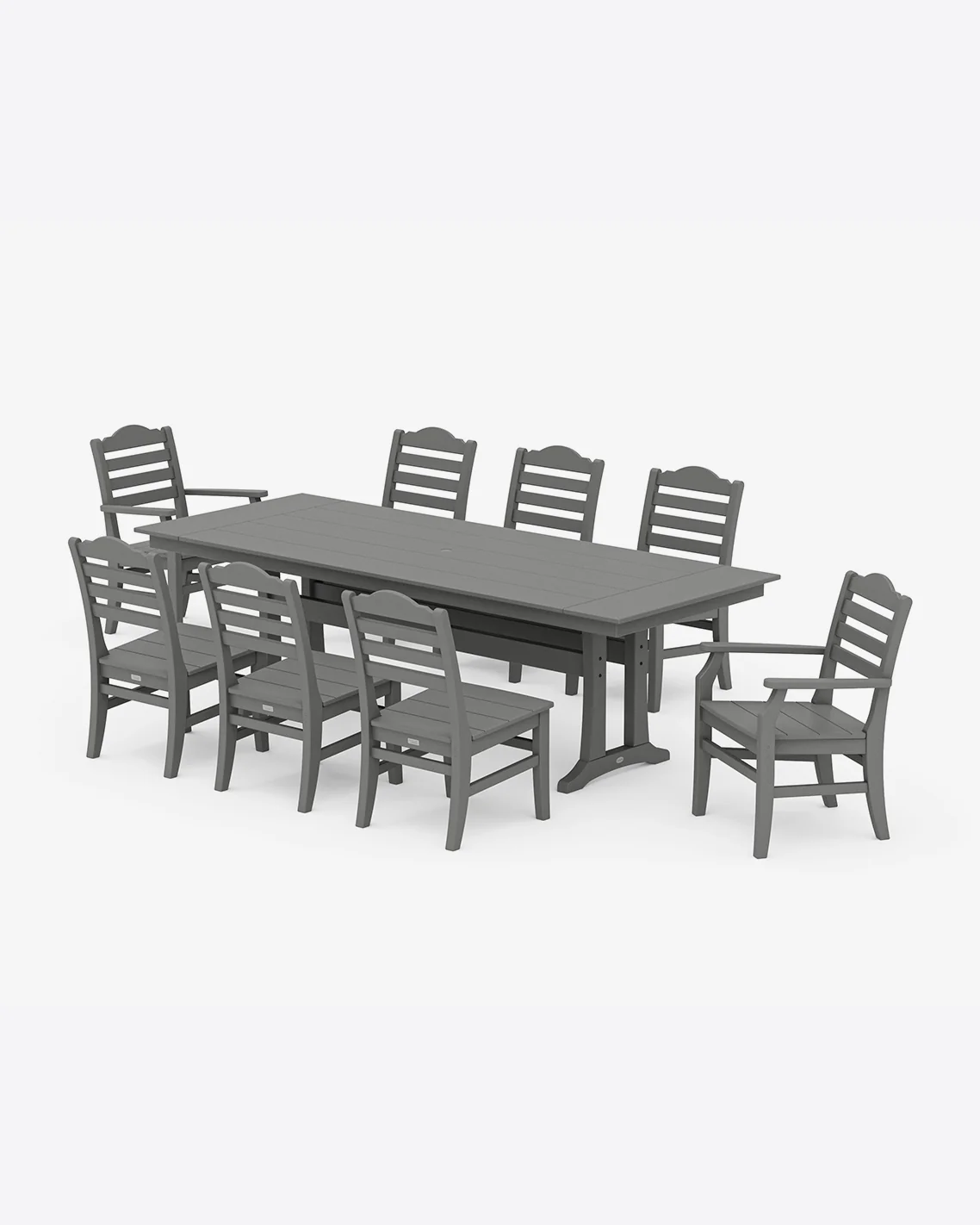 Savannah 9-Piece Farmhouse Dining Set with Trestle Legs